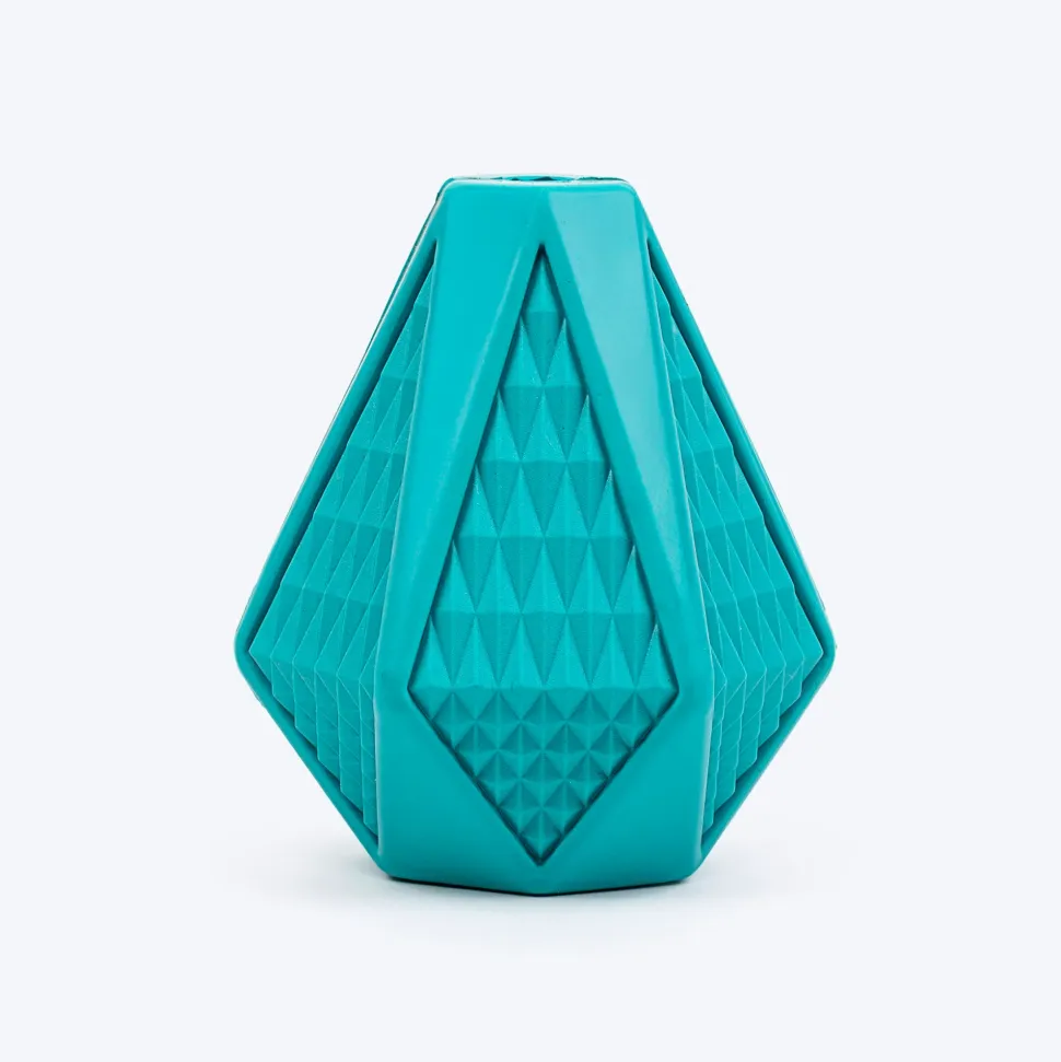 Dash Dog Crystal Treat Chew Toy For Dog - Teal