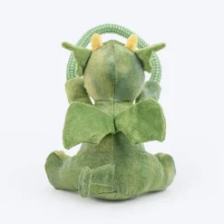 Dash Dog Dino Squeaky-Saurus Plush Toy For Dog - Green