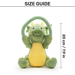 Dash Dog Dino Squeaky-Saurus Plush Toy For Dog - Green