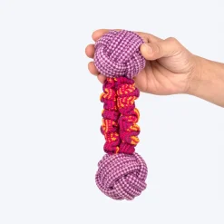 Dash Dog Double Trouble Bungee Rope Toy For Dog - Pink