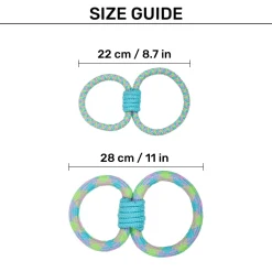 Dash Dog Double Tugger Rope Toy For Dog - Multicolor