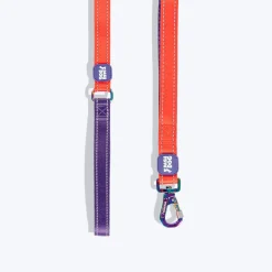 Dash Dog Dual Handle Leash For Dog - Red & Purple