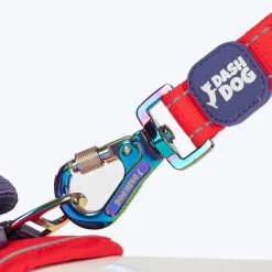 Dash Dog Dual Handle Leash For Dog - Red & Purple
