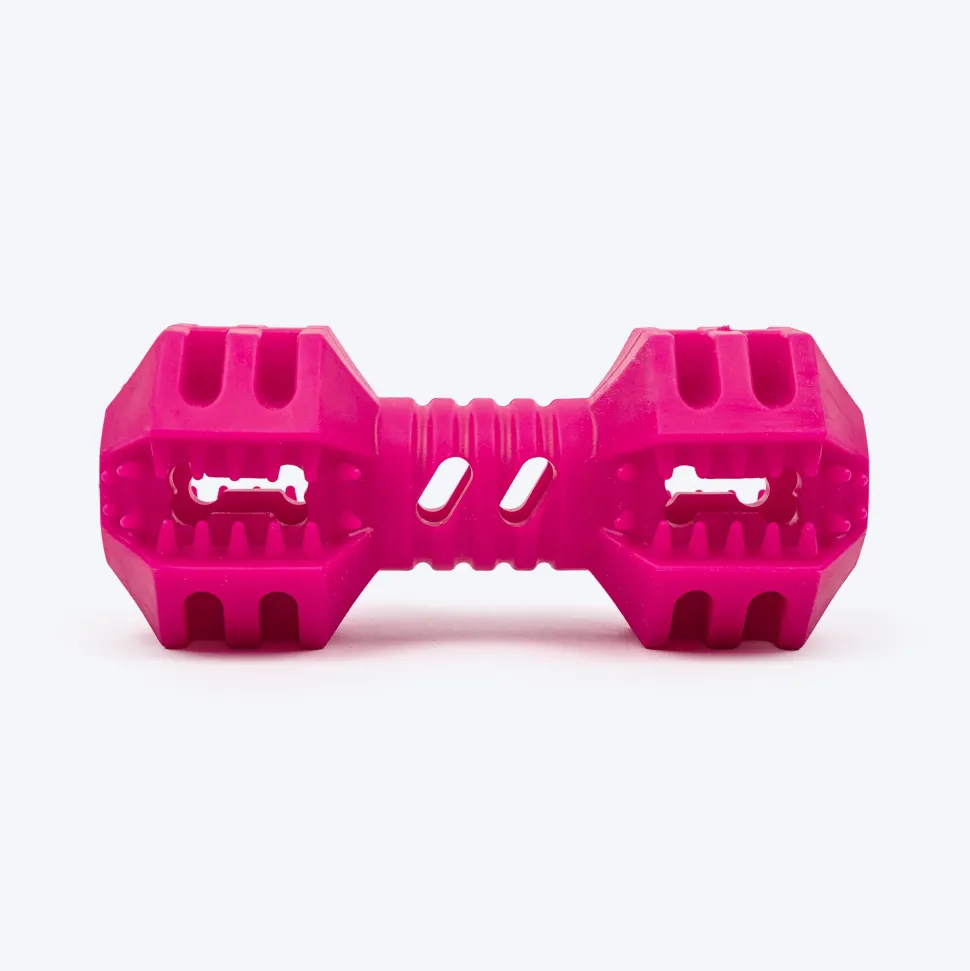 Dash Dog Dumbbell Dynamo Chew Toy For Dog - Pink