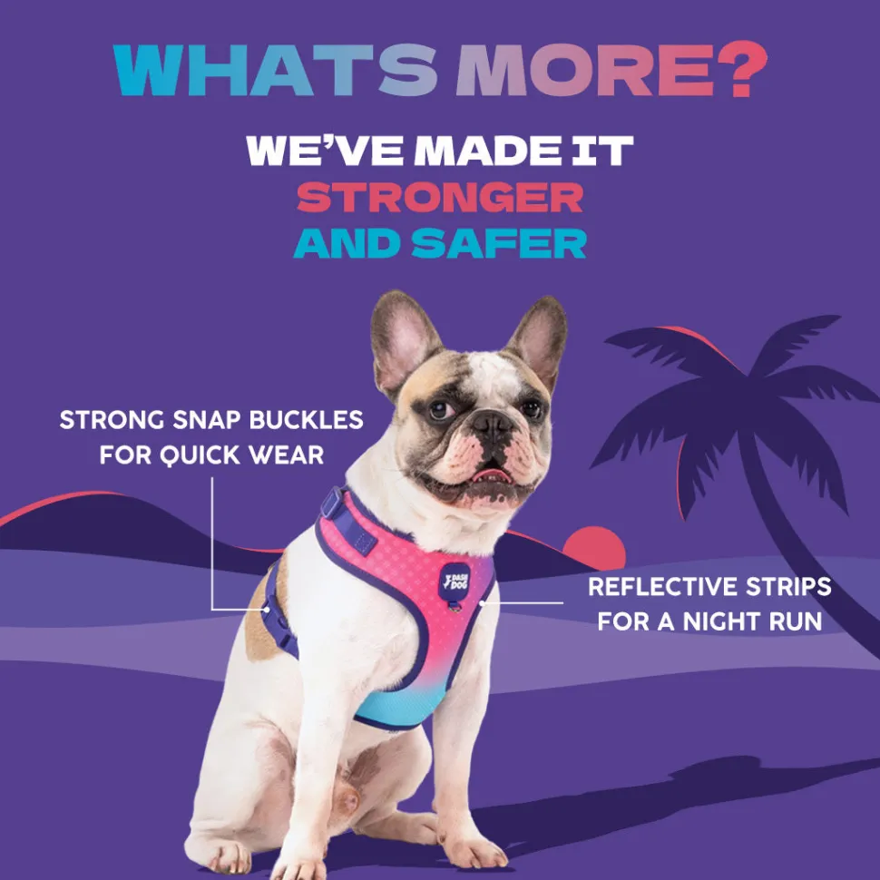 Dash Dog Flow Easy Walk Harness - Pink & Aqua Blue