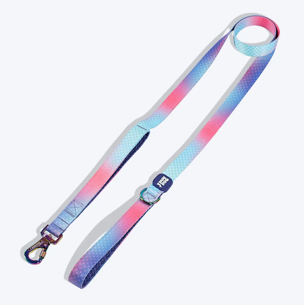 Dash Dog Flow Print Leash - Pink & Aqua Blue