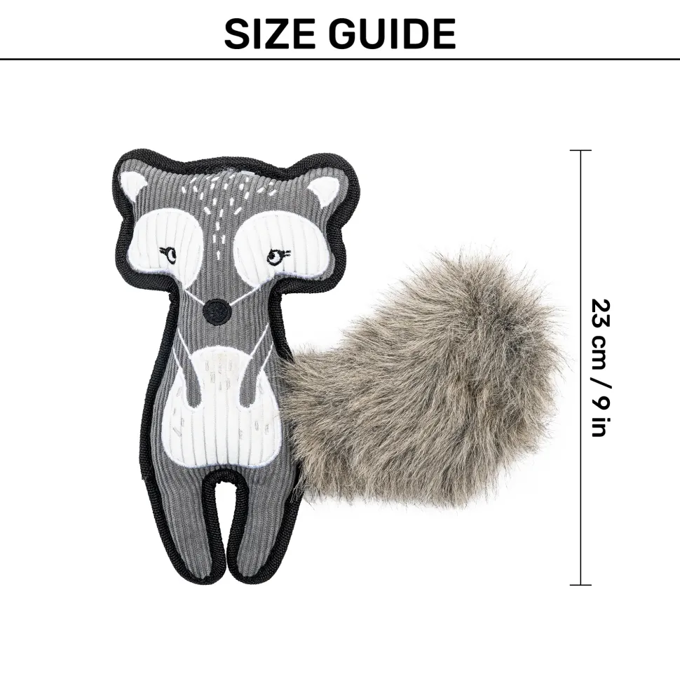 Dash Dog Forest Fox Plush Toy For Dog - Grey