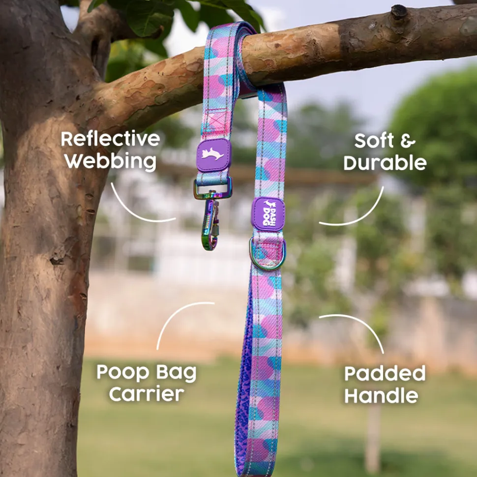 Dash Dog Galaxy Dual Handle Leash For Dog - Purple