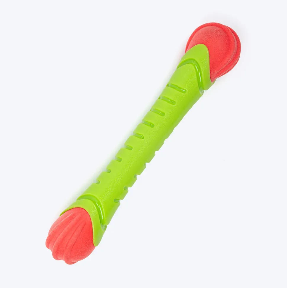 Dash Dog Groovy Grip Chew Toy For Dog - Green & Red