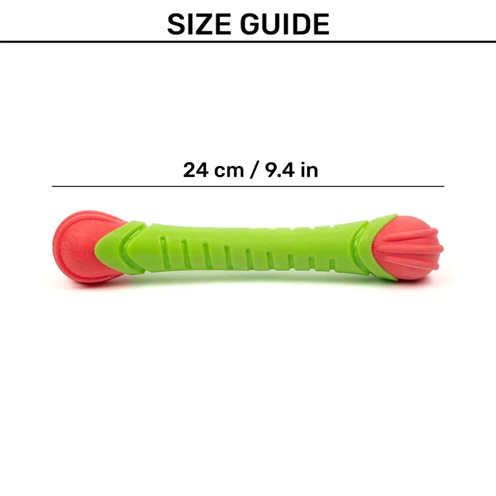 Dash Dog Groovy Grip Chew Toy For Dog - Green & Red