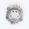Dash Dog Happy Hippo Squeaky Plush Toy For Dog - Grey