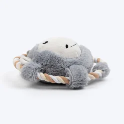 Dash Dog Happy Hippo Squeaky Plush Toy For Dog - Grey