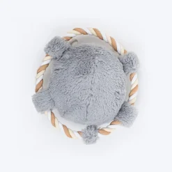 Dash Dog Happy Hippo Squeaky Plush Toy For Dog - Grey