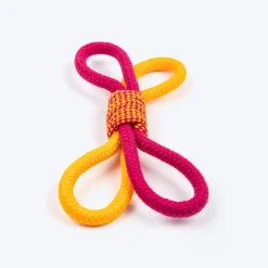 Dash Dog Loopster Rope Toy For Dog - Pink & Orange