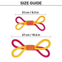 Dash Dog Loopster Rope Toy For Dog - Pink & Orange