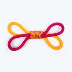 Dash Dog Loopster Rope Toy For Dog - Pink & Orange