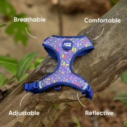 Dash Dog Pixel Easy Walk Harness For Dog - Purple