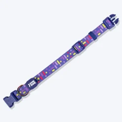 Dash Dog Pixel Padded Collar For Dog - Purple