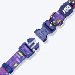 Dash Dog Pixel Padded Collar For Dog - Purple