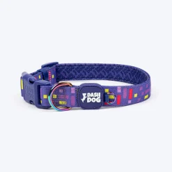 Dash Dog Pixel Padded Collar For Dog - Purple