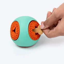 Dash Dog Quadrafun Chew Toy For Dog - Blue & Orange