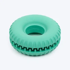Dash Dog Roll & Chew Tyre Toy For Dog - Teal