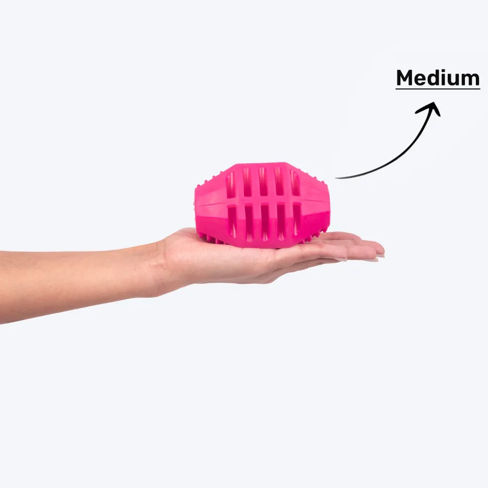 Dash Dog Rugby Roller Chew Toy For Dog - Pink