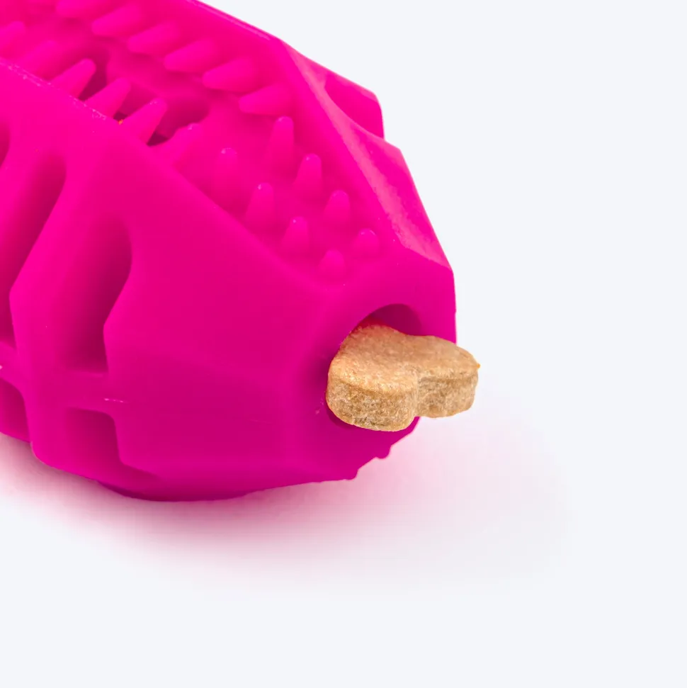 Dash Dog Rugby Roller Chew Toy For Dog - Pink