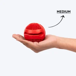 Dash Dog Spikey Snacker Chew Ball Dog Toy - Red