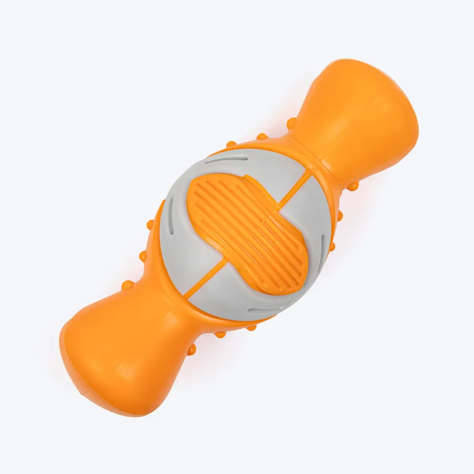 Dash Dog Super Chompster Chew Toy For Dog - Orange & Grey