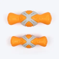 Dash Dog Super Chompster Chew Toy For Dog - Orange & Grey