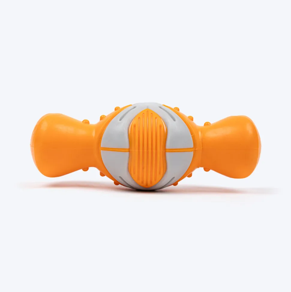 Dash Dog Super Chompster Chew Toy For Dog - Orange & Grey