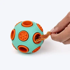 Dash Dog Toss ‘n’ Treat Ball Chew Toy For Dog - Blue & Orange - S