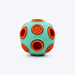 Dash Dog Toss ‘n’ Treat Ball Chew Toy For Dog - Blue & Orange - S