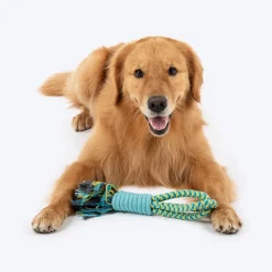 Dash Dog Toss 'n Twirl Rope Toy For Dog - Blue & Yellow