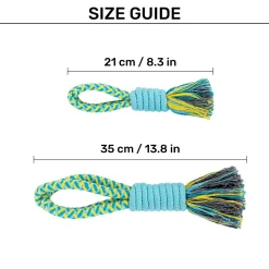 Dash Dog Toss 'n Twirl Rope Toy For Dog - Blue & Yellow