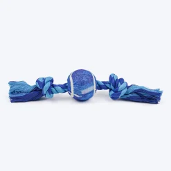 Dash Dog Toss & Tug Rope Toy For Dog - Navy Blue & Turquoise