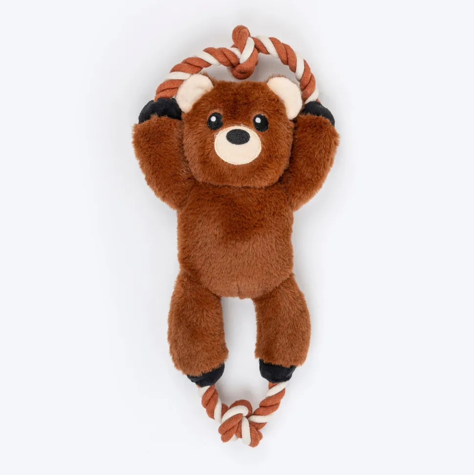 Dash Dog Tug-a-Bear Squeaky Plush Toy For Dog - Brown