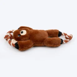 Dash Dog Tug-a-Bear Squeaky Plush Toy For Dog - Brown