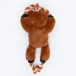 Dash Dog Tug-a-Bear Squeaky Plush Toy For Dog - Brown