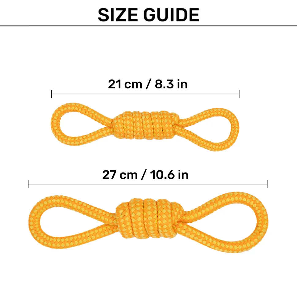 Dash Dog Tugster Rope Toy For Dog - Yellow & Orange