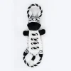 Dash Dog Zippy The Zebra Squeaky Plush Toy For Dog - Black & White