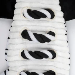 Dash Dog Zippy The Zebra Squeaky Plush Toy For Dog - Black & White