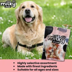 Dogaholic Milky Chew Bone Style Chicken Treat For Dog - 140 g (10 Pcs)