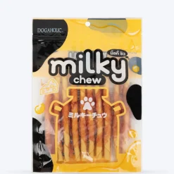 Dogaholic Milky Chew Cheese & Chicken Sticks Treat For Dog - 130 g (10 Pcs)