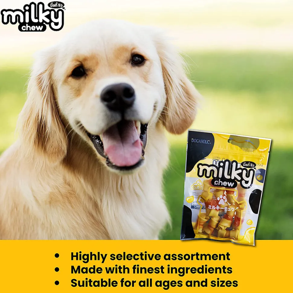 Dogaholic Milky Chew Cheese & Chicken Bone - 10 Pcs - 150 g