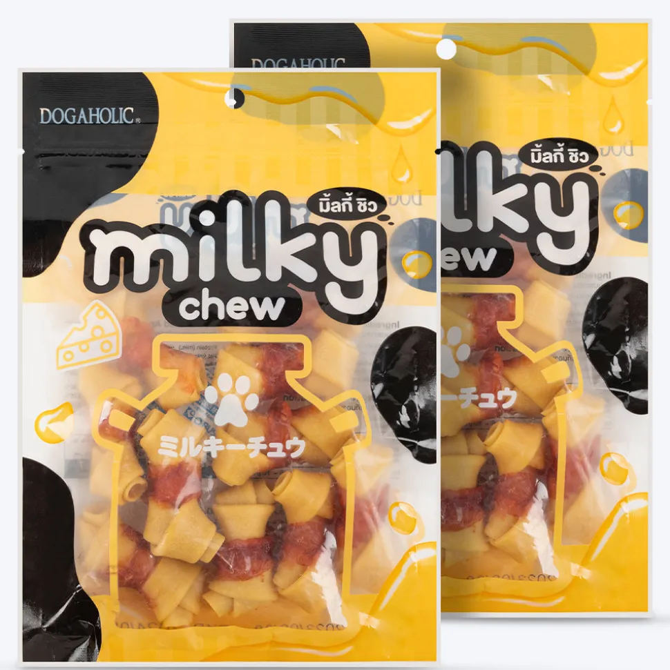 Dogaholic Milky Chew Cheese & Chicken Bone - 10 Pcs - 150 g