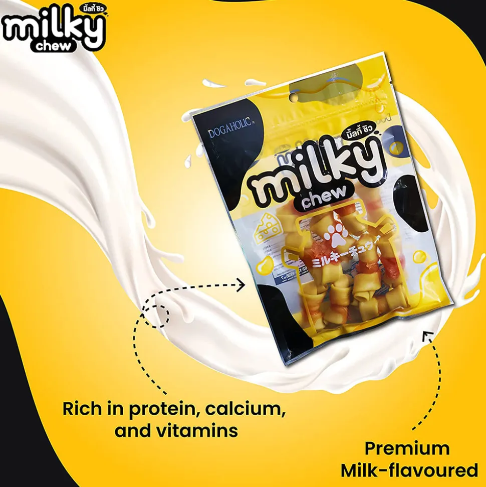 Dogaholic Milky Chew Cheese & Chicken Bone - 10 Pcs - 150 g