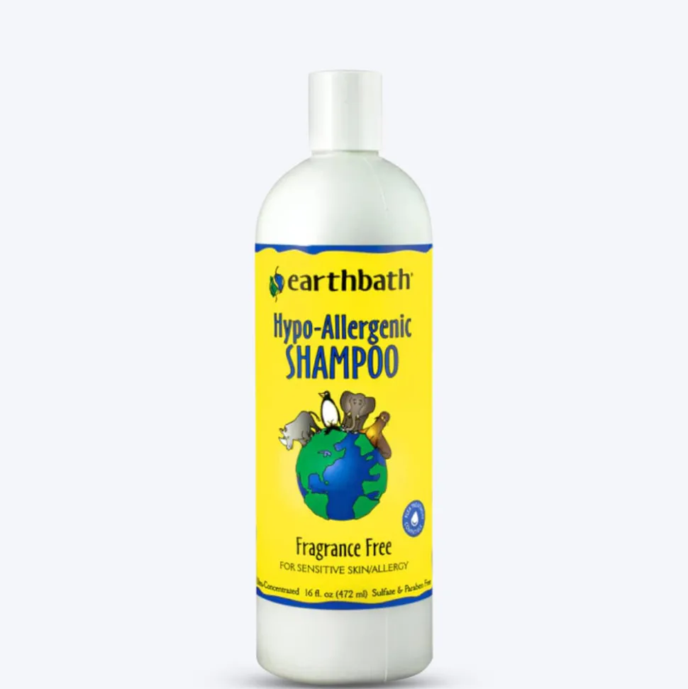 Earthbath Hypo-Allergenic Shampoo For Dog & Cat (Fragrance free) - 472 ml