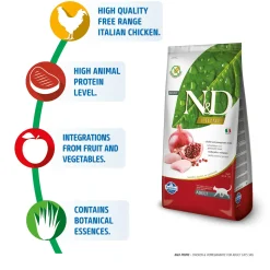 Farmina N&D Chicken & Pomegranate Grain Free Adult Dry Cat Food